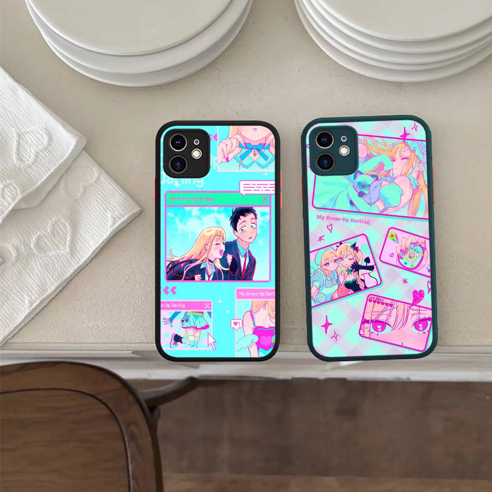 Anime My Dress-Up Darling Phone Case For iPhone 11 12 13 14 15 16 Pro Plus X XS MAX Matte Bumper Shockproof Cover