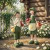 Cute Pastoral Style Resin Ornaments: Rural Couple for Home or Valentine's Decor