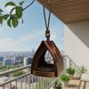 Brown Hanging Bird Feeder House for the Garden Terrace All Year Round