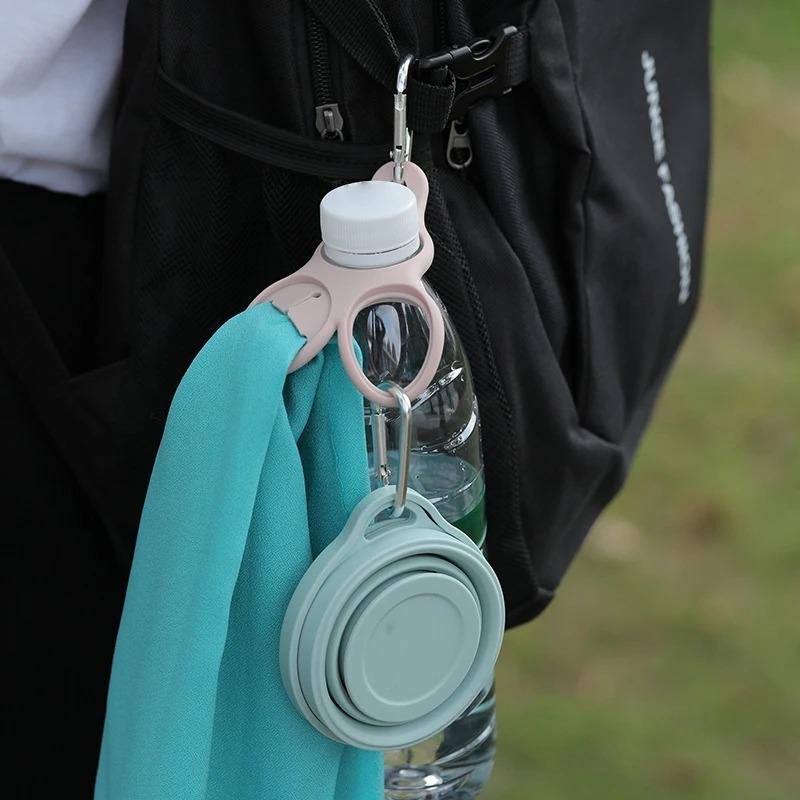 Silicone Water Bottle Buckle Water Bottle Holder 3 Holes Drink Bottle Holder Hook Multifunctional for Outdoor Activities