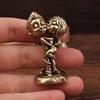 Brass Retro Couple Statues Creative Handicraft Copper Ornament Small Copper Chinese Man Woman Figurines Miniatures Home Decor
