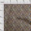 oneOone Cotton Flex Green Fabric Tribal Quilting Supplies Print Sewing Fabric by The Yard 40 Inch