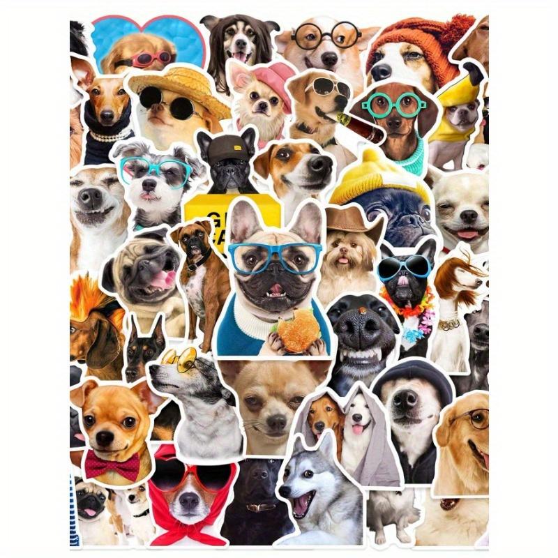 1set 50pcs Cute Dog Stickers, Waterproof Graffiti Decals for Laptop, Phone Case, Guitar, Helmet Back To School