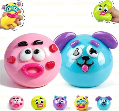 Ultraweiche Hundegesicht Quetschspielzeuge Squishy Stressabbau Langsame Rückfederung Langsam aufsteigend Squishy Party für Geschenk Sensorischer Dekompressionsball