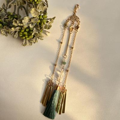 Chinesische Hanfu Brosche & Quasten Haarschmuck - Handgefertigtes Retro Palaststil Accessoire