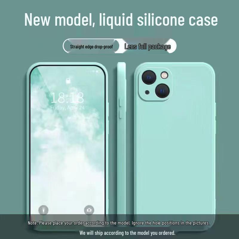 

Apple 15 Silicone Case: Pure Color, Full Coverage, Drop-Proof, Skin-Friendly Protective Sleeve Apple 15