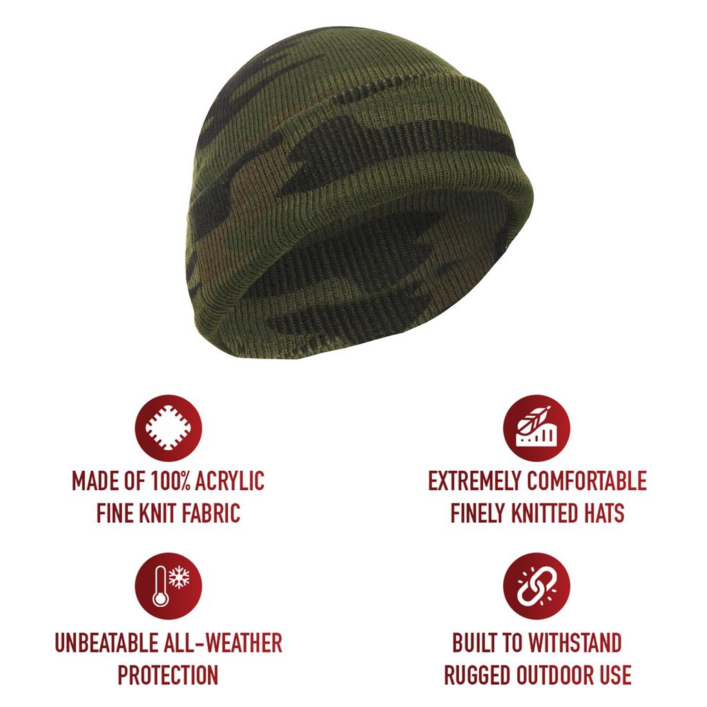 Rothco Deluxe Camo Watch Cap Woodland (One Size, Camo)