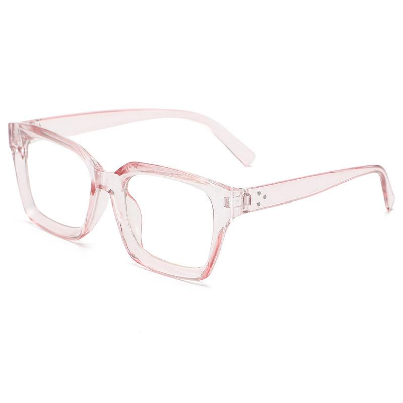 Square Anti Blue Light Glasses Men And Women Large-Frame Glasses with Transparent Lenses Simple Computer Reading Eyewear