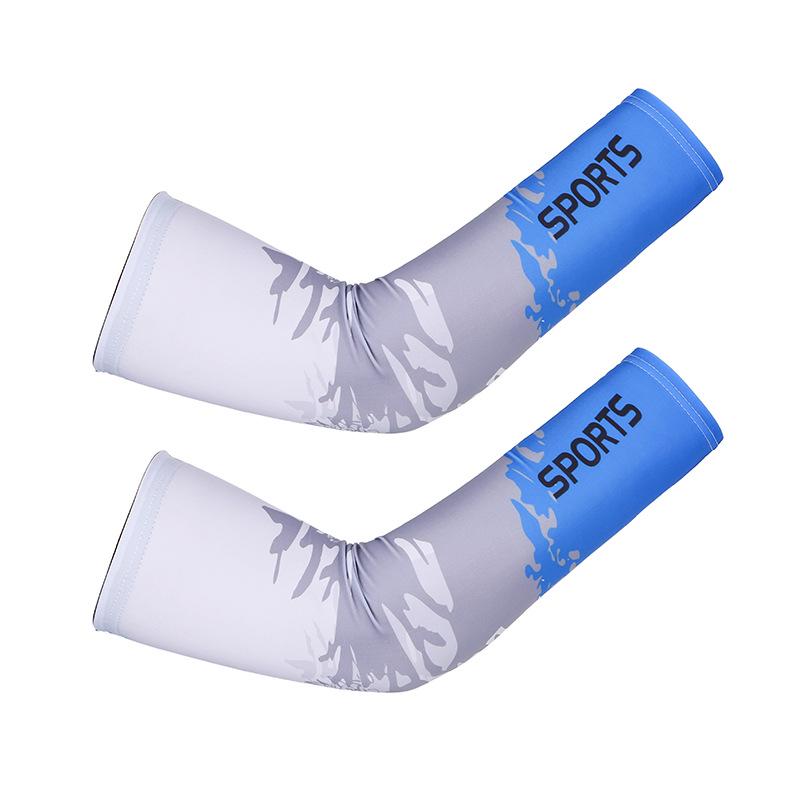 Sport Style Sun Protection Breathable Cycling Arm Warmers for Men and Women - Thin Ice Silk Sleeves