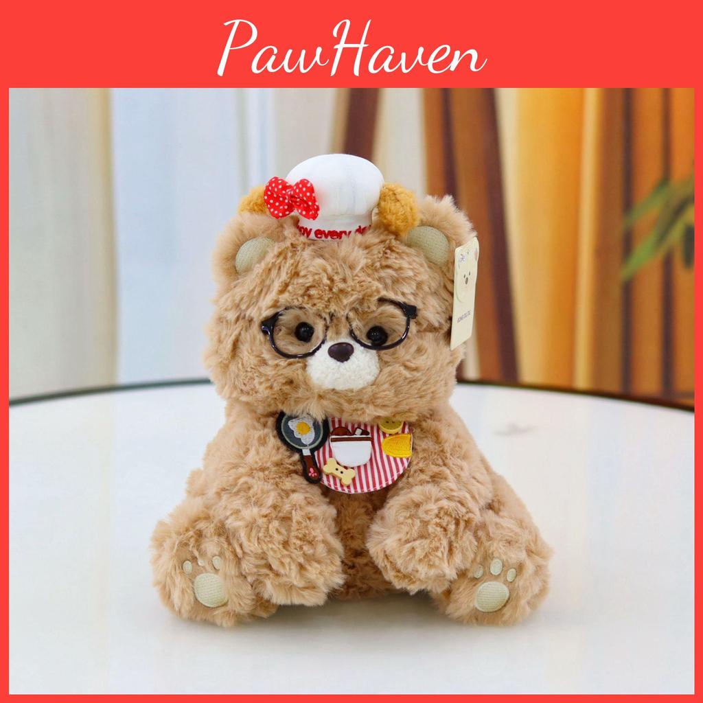 Bear Teddy Chef Costume Soft Plush Doll With Dressup For Entertainment Children