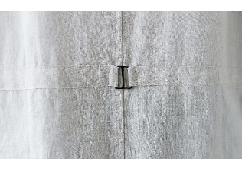 2025 Summer Women's Solid Color Sleeveless Cotton Linen V-Neck Vest