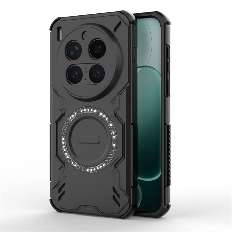 For Vivo X300 Pro Case For Vivo X300 Pro Anti-knock Armor Magnetic Adsorption Wireless Charge Back Cover For Vivo X300 Pro Case