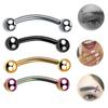 Faux Lip Ring Fake Labret Piercing Curved Eyebrow Nail Zirconia Lip Clip Non-piercing Lip Clip Cuff