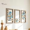 Three Dimensional Fish Relief Decorative Sign, Wooden Hollow Ocean Themed Wall Art, with Adhesive Rustic Plaques Tape No Drill for Living Room Bedroom