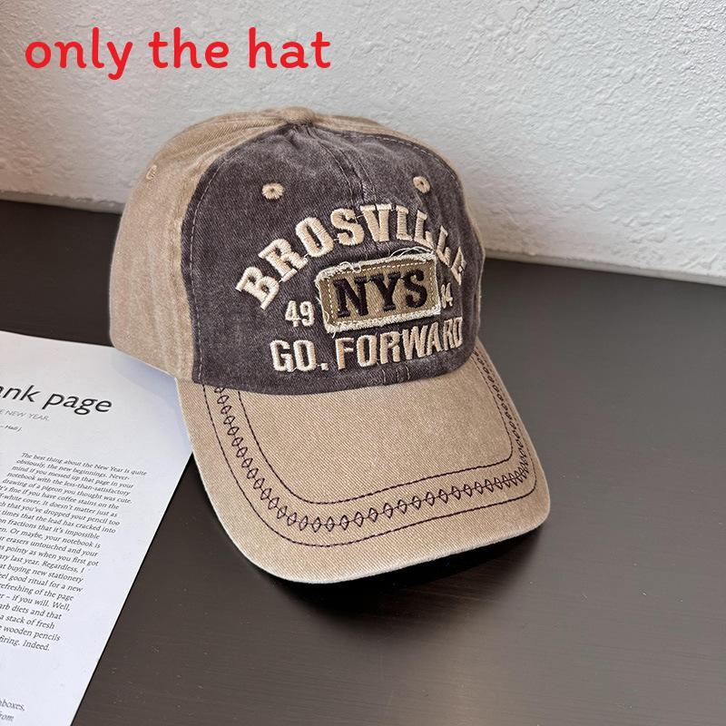 Vintage American Style Baseball Cap With Washed Cotton For Casual Summer Wear
