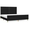 Bed Frame without Mattress Black 160 x 200 cm Fabric