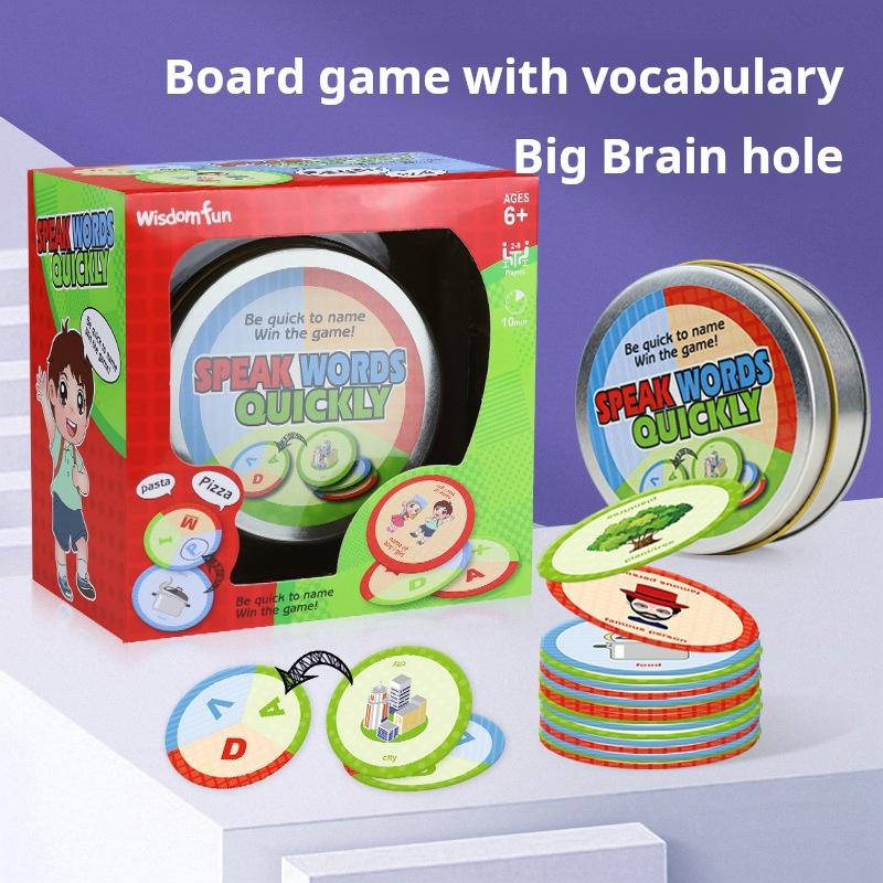 Children'S Toys Spell English Word Game Card Quickly Say Words Interactive Board Game English Literacy Card