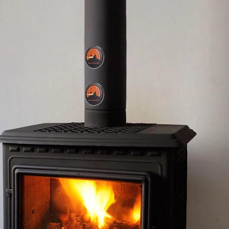 Magnetic Fireplace Fan Stove Thermometer for Log Wood Burner Barbecue Oven Temperature Gauge Meter Tool