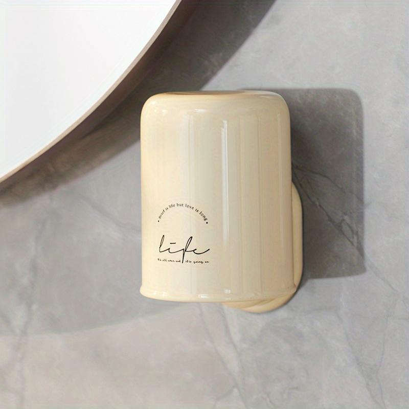 1ks Stojan na zubní kartáčky Elektrický zubní kartáček Kelímek na ústní vodu Bez vrtání Nástěnný Domácí Úložný stojan na kelímky na zubní kartáčky