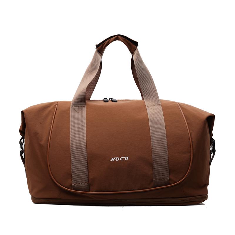 

Расширяемая большая вместительная дорожная сумка для занятий спортом на открытом воздухе, фитнесом, йогой, водонепроницаемая сумка для хранения багажа коричневый