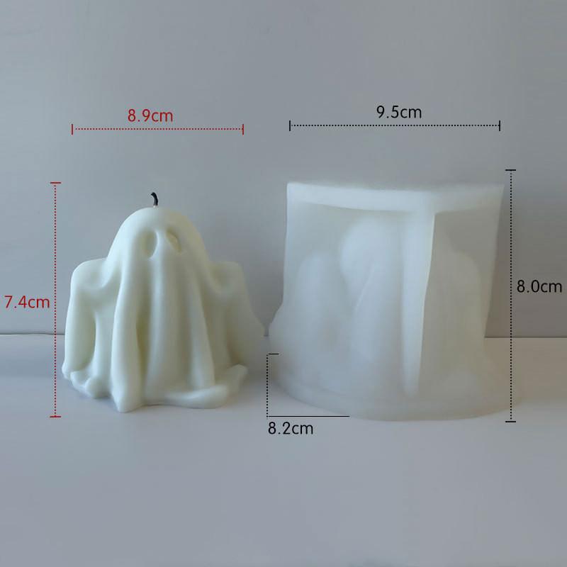 Diy Ghost Candle Silicone Mold Aromatherapy Candle Plaster Handmade Soap Mould Epoxy Craft Casting Tools For Halloween Decoratio