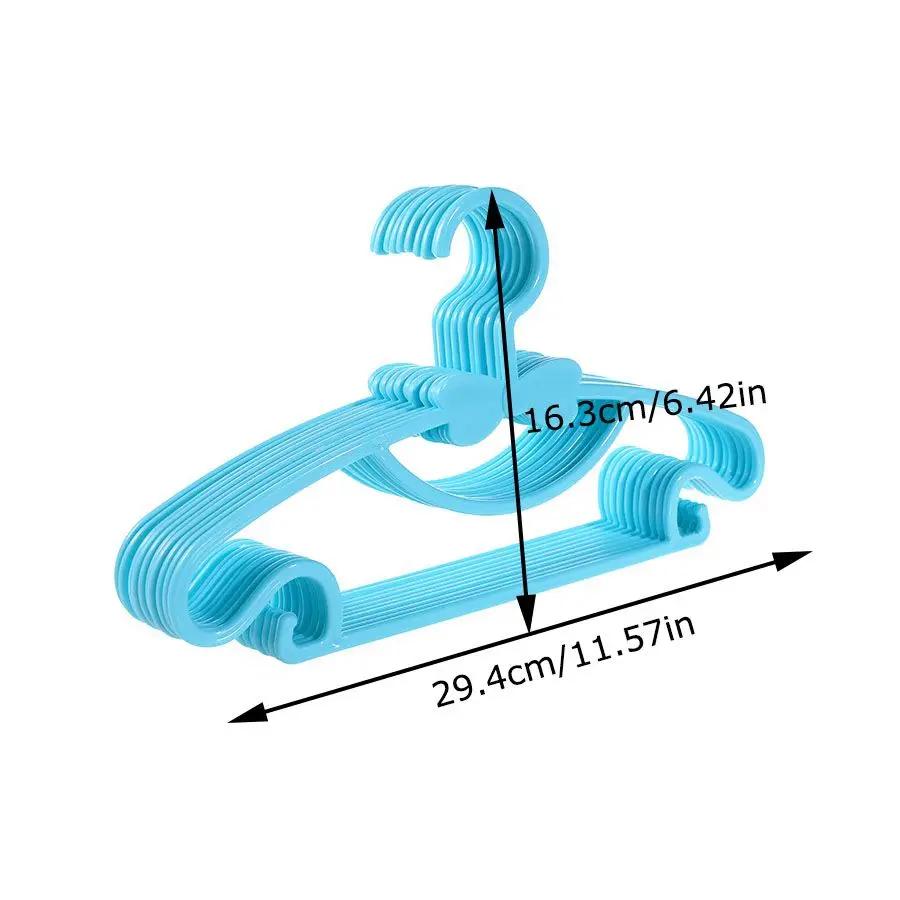 10PCS Non Slip Baby Clothes Hanger Drying Rack Small Toddler Hangers Traceless Support Organizer Newborn Children Kids
