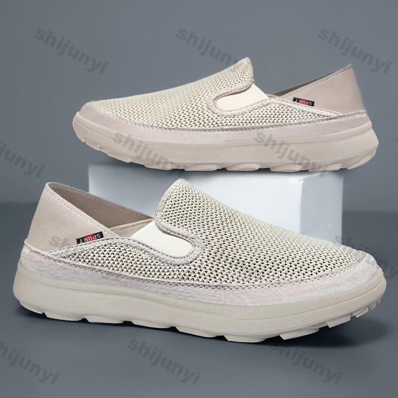 Módna pánska látková obuv 2025 Letná novinka Priedušná sieťovina Módne nazúvacie ležérne topánky Ľahké pohodlné protišmykové baleríny Zapatillas