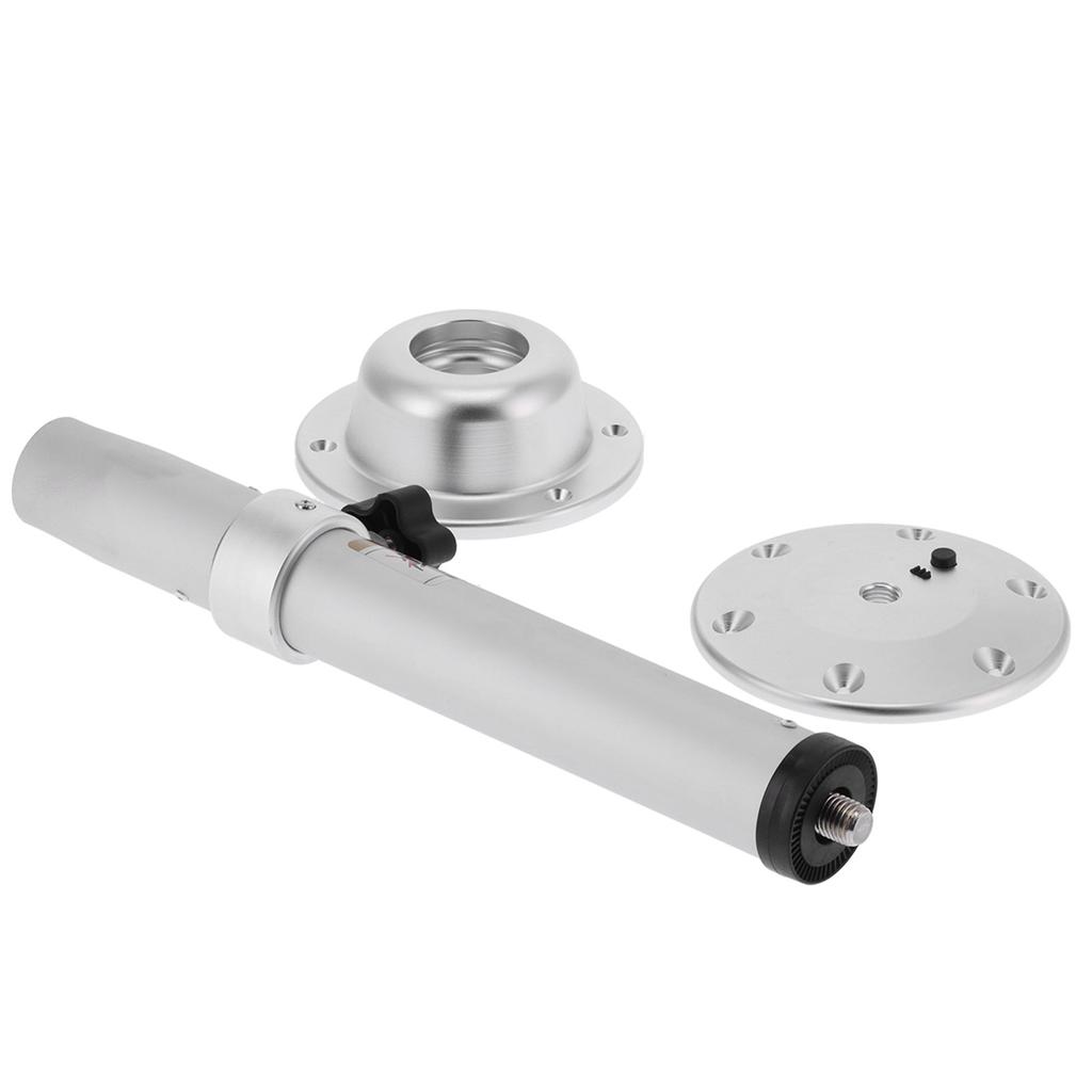 19.3‑28.3in Table Pedestal Kit Adjustable Silver Pillar with Mount Base Parts Universal for Caravan Motorhome Yacht