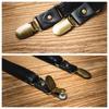 Retro Leather Suspenders Brown Suspender Clip Simple Suspenders for Men  Suit