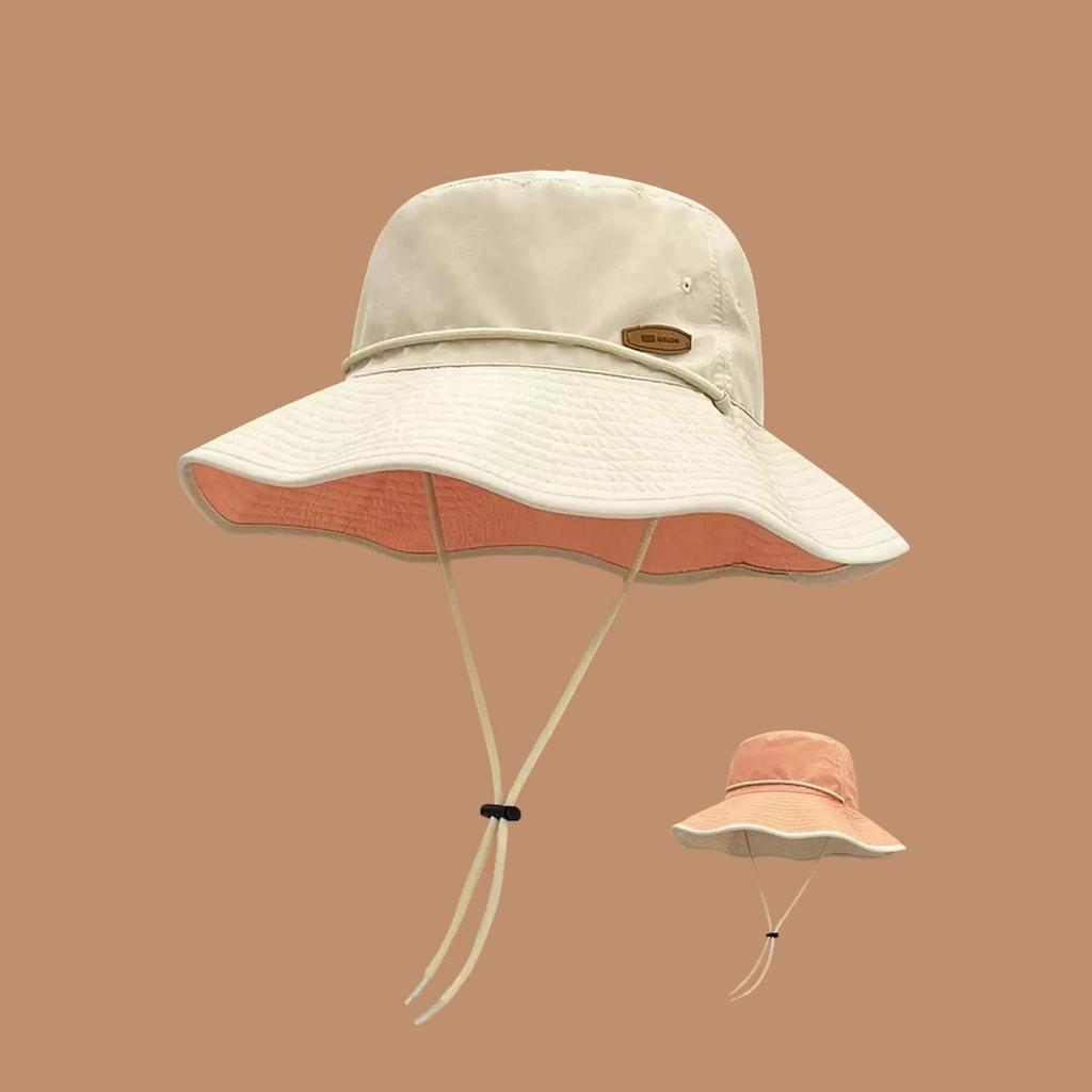 New Summer UV Protection Hat for Women Wide Brim Double-side Wear Fishermen Cap Female Solid Color Hiking Climbing Sunshade Hat