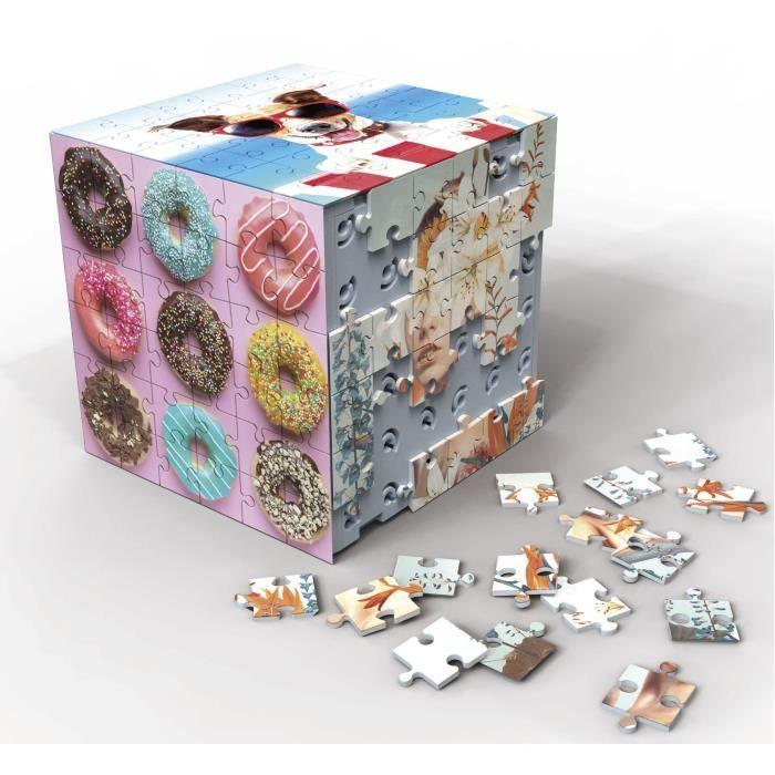 Puzzle 3D - EDUCA - Cube Aesthetic - 216 Pieces - 6 Puzzles de 36 Pieces - Défi 8 Ans + (20125)