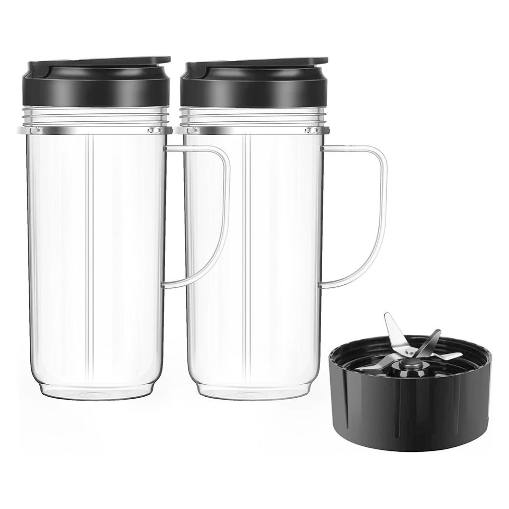 22oz Blender Cups Juicer Cup Lids Blender Blade Mixer Replacement Part Juicer Mixer Accessories for Magic MB1001 Blender