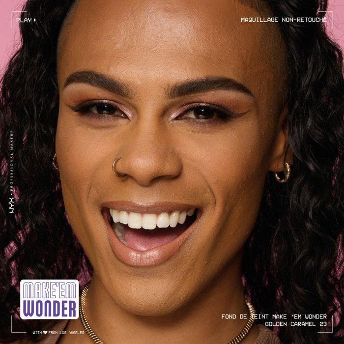 Fond de teint - MAKE'EM WONDER n°23 - Golden Caramel - Soft Matte - Tenue 24h - Modulable