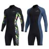 Men's 1.5mm One-Piece Long Sleeve Wetsuit for Diving, Snorkeling, and Surfing - Lycra Sun Protection.