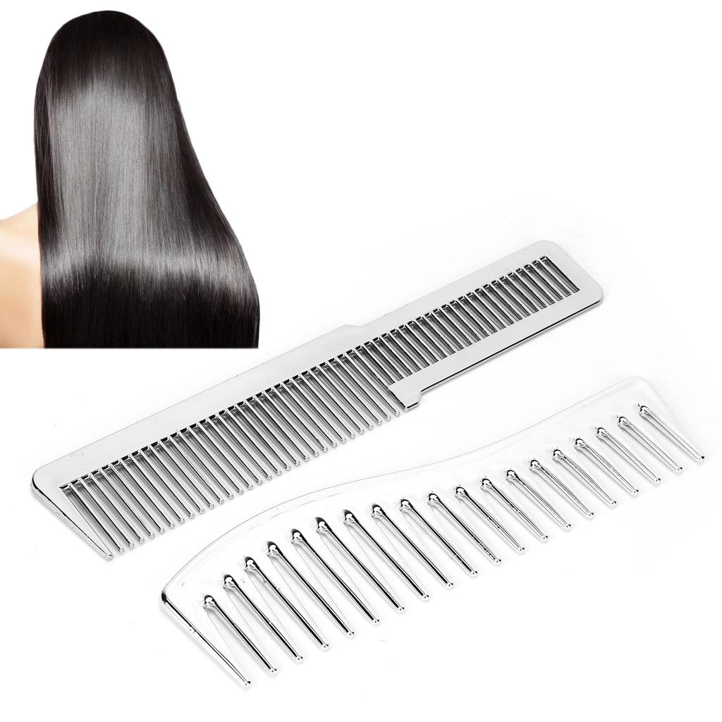 2pcs Hair Comb Set Wide Teeth Fine Teeth Hair Detangling Styling Combs for All Hair Types