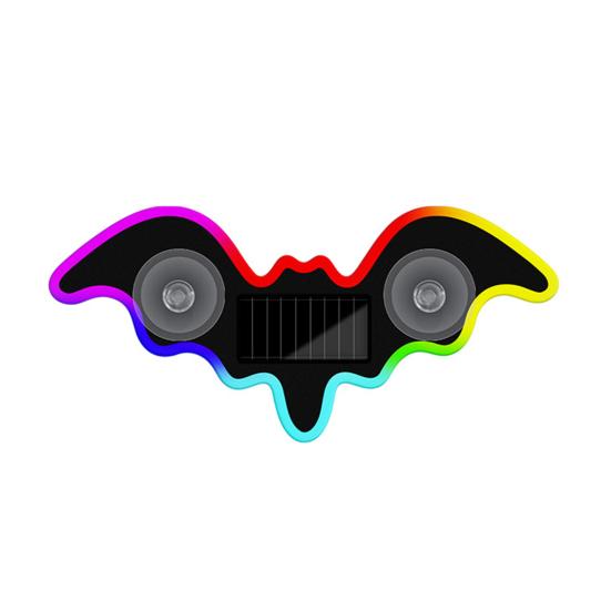 Solar Bat Shape LED Car Window Light Decorative Interior Atmosphere Lamp for Car Door Dashboard Triangle Window Unique Vehicle Accessory