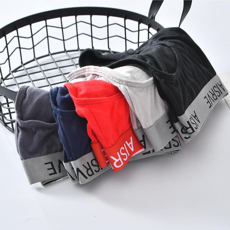Men's Cotton Triangle Underwear Plus Size Triangle Underwear Breathable Mid Waist Underwear
