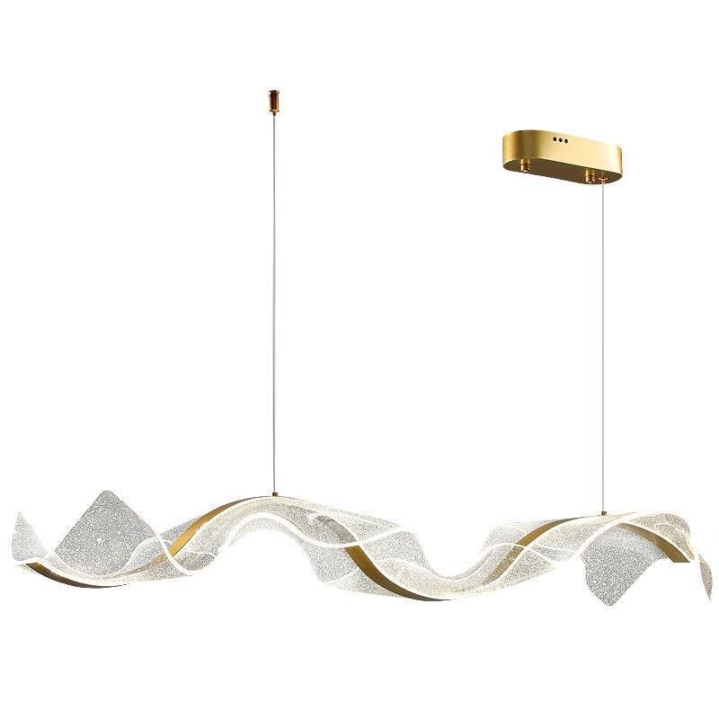 Creative Wave Silk Ribbon Dining Chandelier