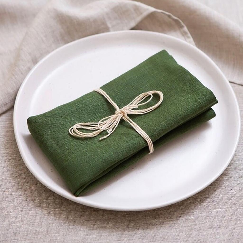 Handmade Cloth Napkins Versatile Square Napkins Square Dining Cloth Linen Material Perfect for Dinner Parties and More