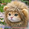 Funny Pet Costume Hat: Lion Wig with Rabbit Ears for Cats and Dogs