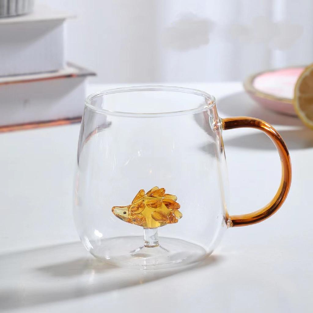 3D Creative Handmade Bubble Glass Cup Three-Dimensional Animal Plant Shape Coffee Milk Drink Cute Transparent Glass Cup,Gift
