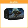 Zelda Themed Pattern Double Layer Flip Cover Stationery Storage Pencil Bag For Students And Office Use
