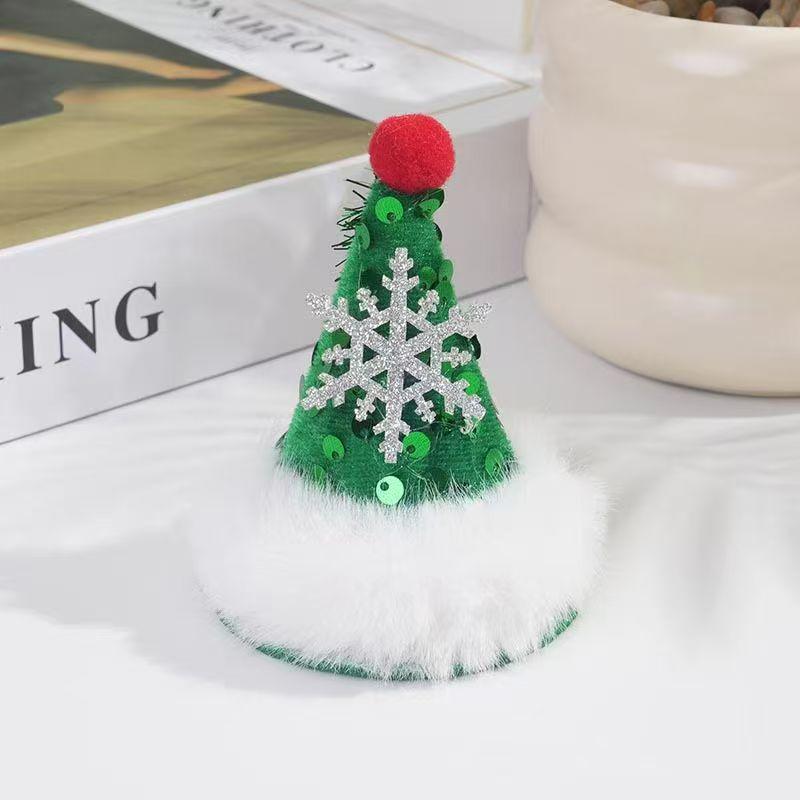 Weihnachts-Haarspangen für Mädchen: Niedliche Weihnachtsmannmützen-Ornamente für Kinderkopfbedeckung & Foto-Requisiten
