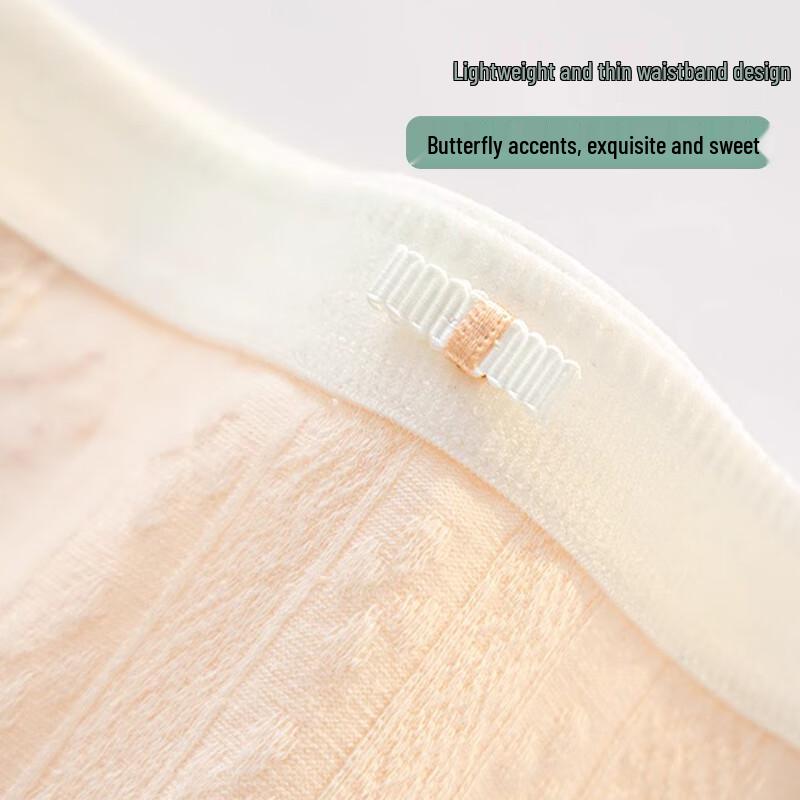 FitonTon Women's Pure Cotton 5A Antibacterial Mid-Waist Seamless Breathable Briefs (5-Pack)