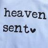 1-18 Months Newborn Baby “Heaven Sent“ Print Cotton Bodysuit Cute Blue Short Sleeve Jumpsuit Onesie