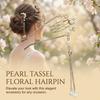 Elegant Pearl U-shaped Hairpin With Fringe Decoration For Weddings Parties Daily Wear Women Accessory