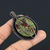 Dragon Blood Stone Pendant, Handmade Gemstone 999 Copper Wire Wrap Pendant Antique Jewelry, For Gift Copper Jewelry