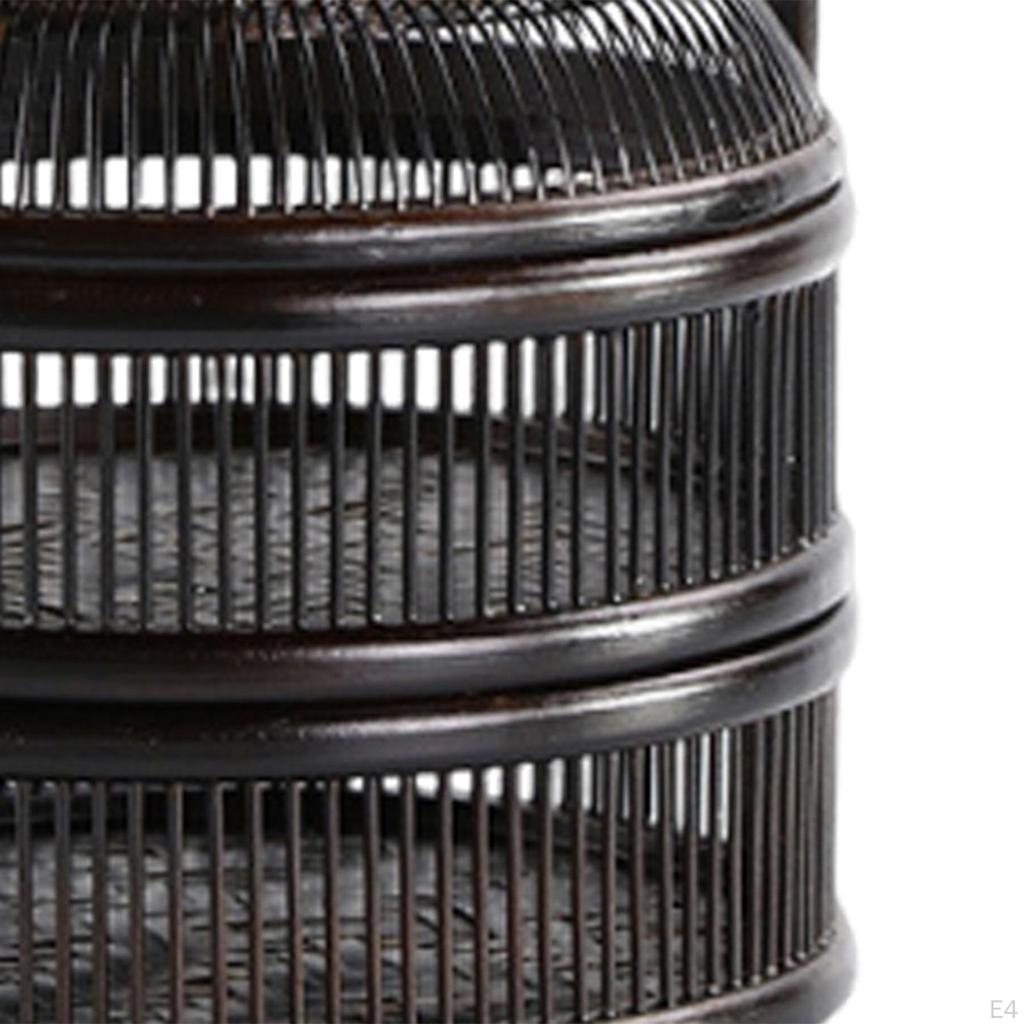 Bamboo Basket for Home Organization with Two Layers Gatherings