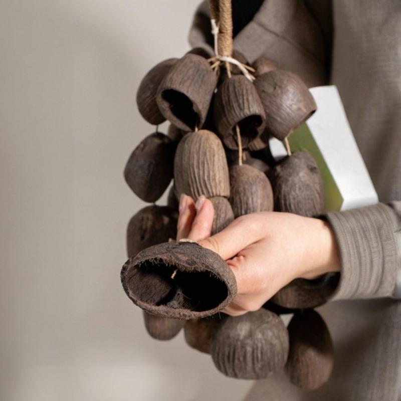 Muscaria Handbells Natural Plant Shell Concert Accompaniment Salin Hand Ringing Bell Meditation Musical Instruments Percussion