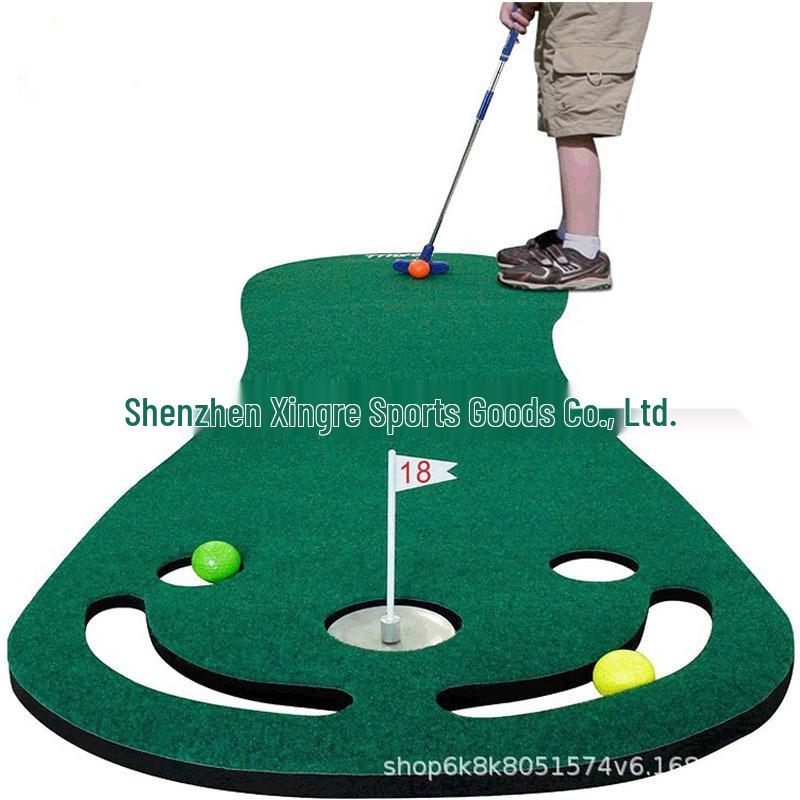 Portable Anti-Slip Golf Putter Practice Mat Peacock Green